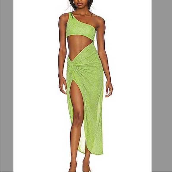 BAOBAB Green One-Shoulder Cutout Dress - Picture 1 of 4